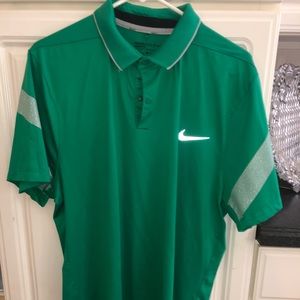 Green golf shirt
